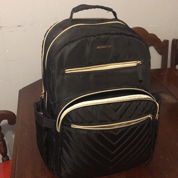 Bostanten Handbags - Bostanten black And Gold Backpack